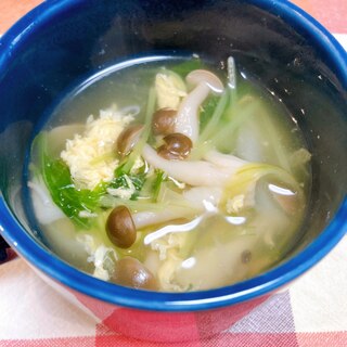 簡単‼野菜たっぷり中華風たまごスープ♡